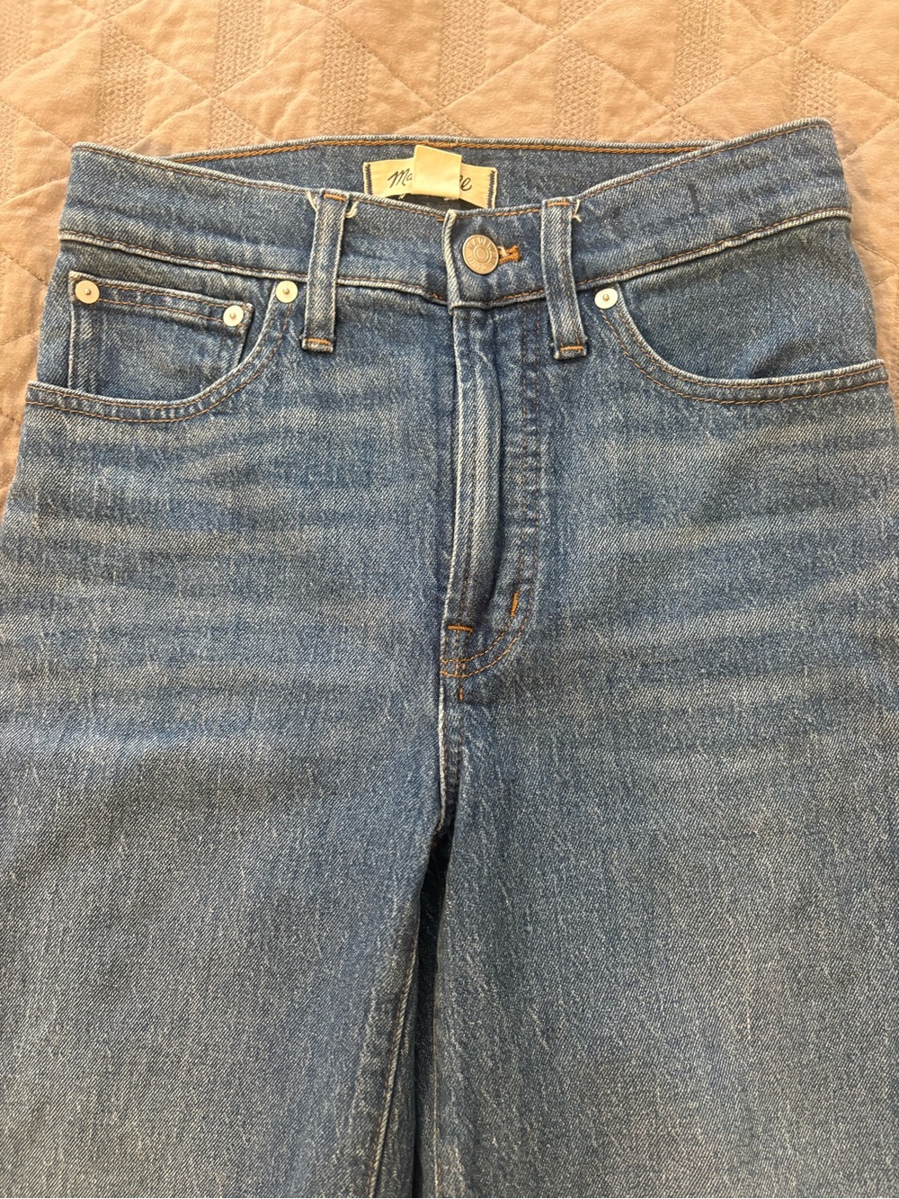 Madewell The Perfect Vintage Jeans Womens 24 Blue Wide Leg High Rise - Picture 2 of 10